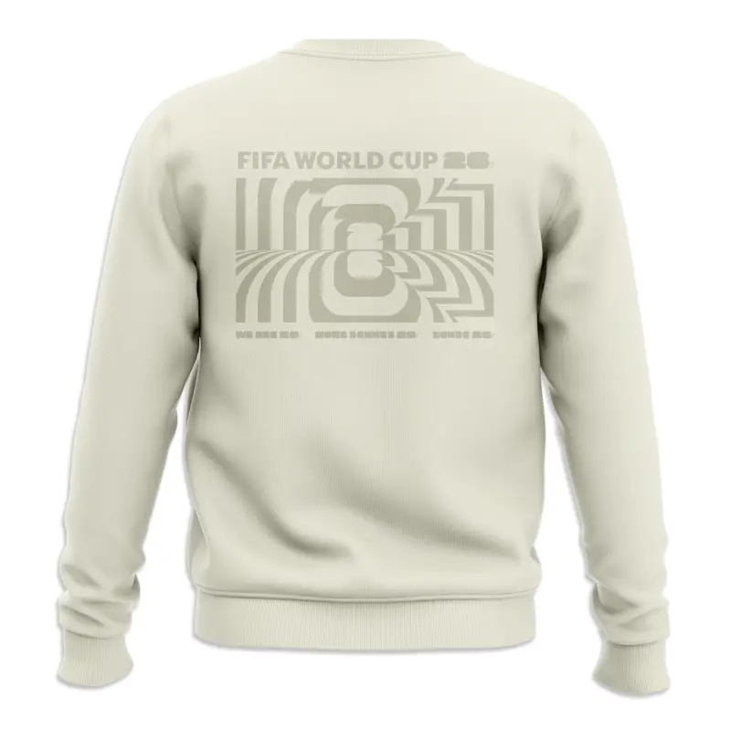 US Football Jerseys 2026 World Cup Amplified Cream Crew Sweatshirt – Unisex– Official NFL Jerseys & Sportswear