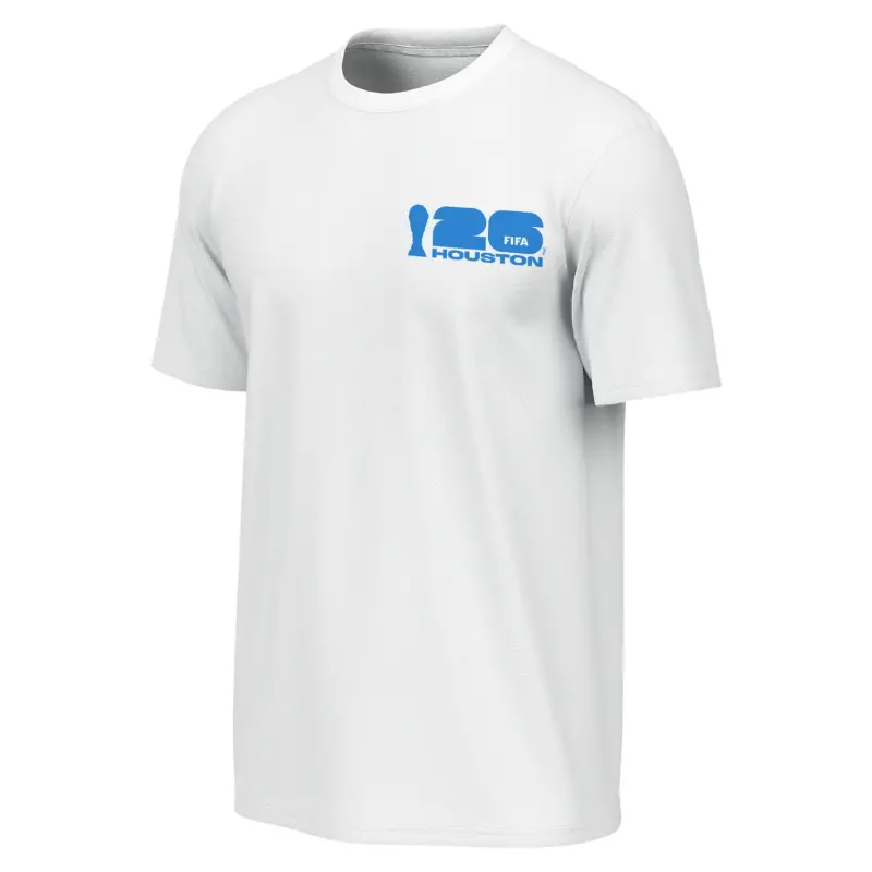 US Football Jerseys 2026 World Cup Houston Poster White T-Shirt – Unisex– Official NFL Jerseys & Sportswear