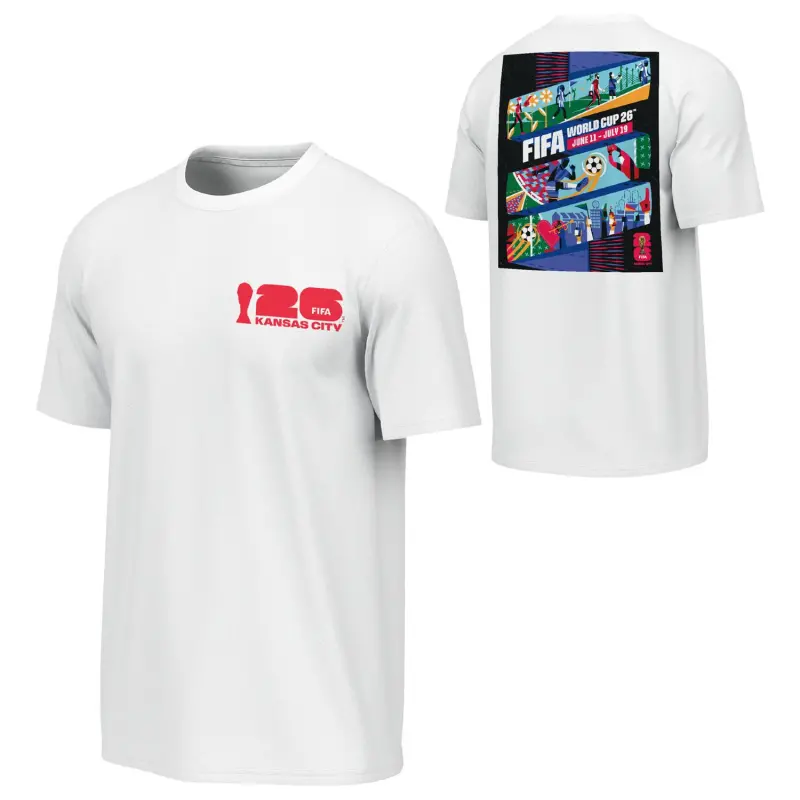 US Football Jerseys 2026 World Cup Kansas City Poster White T-Shirt – Unisex– Official NFL Jerseys & Sportswear
