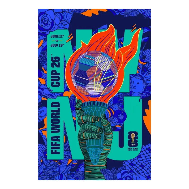 US Football Jerseys 2026 World Cup New York New Jersey Host City Poster– Official NFL Jerseys & Sportswear