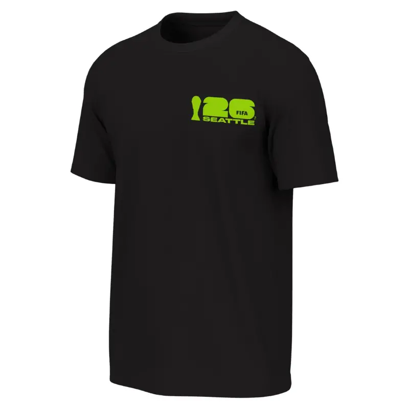 US Football Jerseys 2026 World Cup Seattle Poster Black T-Shirt – Unisex– Official NFL Jerseys & Sportswear