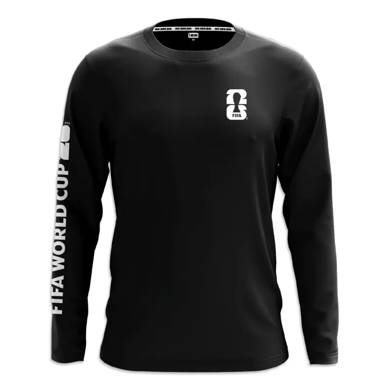 US Football Jerseys 2026 World Cup Tiles Long Sleeve Black T-Shirt – Unisex– Official NFL Jerseys & Sportswear