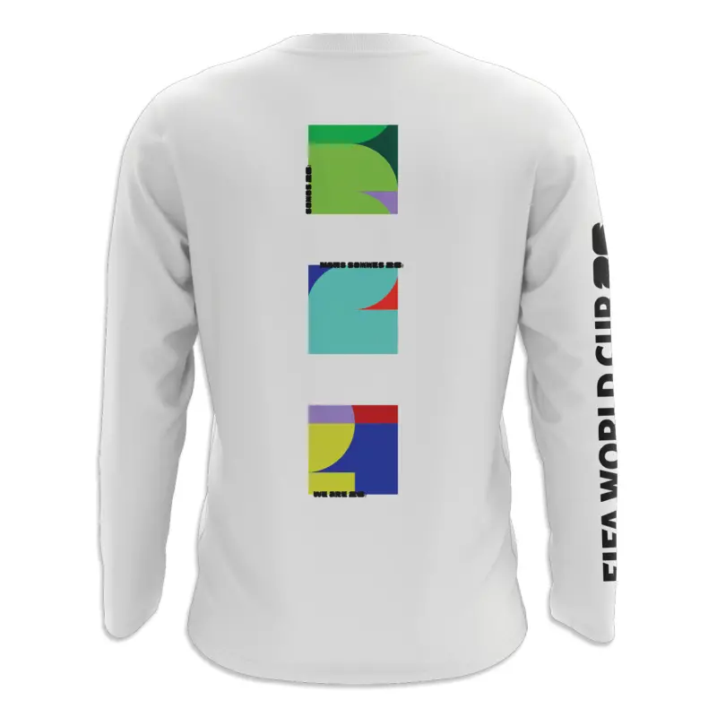US Football Jerseys 2026 World Cup Tiles Long Sleeve White T-Shirt – Unisex– Official NFL Jerseys & Sportswear