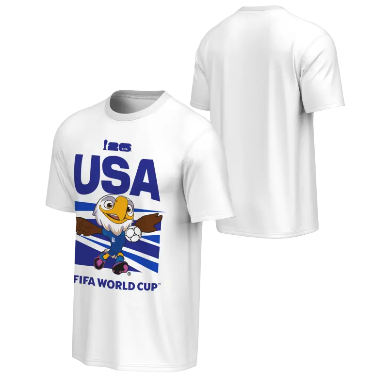 US Football Jerseys 2026 World Cup USA Mascot White T-Shirt – Unisex– Official NFL Jerseys & Sportswear