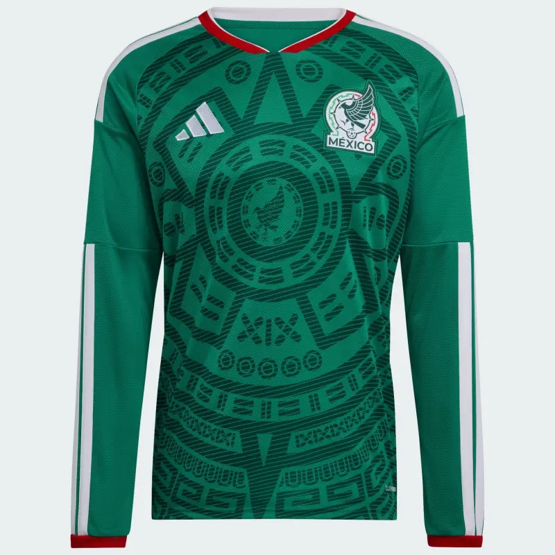 US Football Jerseys adidas Mexico 2026 Home Long Sleeve Jersey – Men’s– Official NFL Jerseys & Sportswear