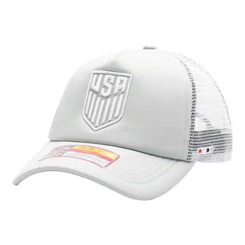 US Football Jerseys Adult Fan Ink USMNT Fog Grey Trucker Hat– Official NFL Jerseys & Sportswear