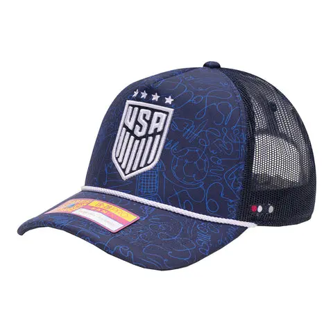 US Football Jerseys Adult Fan Ink USWNT Pablo Navy Trucker Hat– Official NFL Jerseys & Sportswear