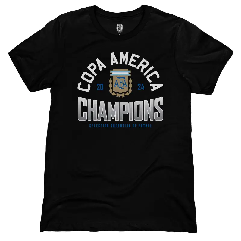US Football Jerseys Argentina National Team 1863FC 2024 Copa America Champions T-Shirt – Black– Official NFL Jerseys & Sportswear