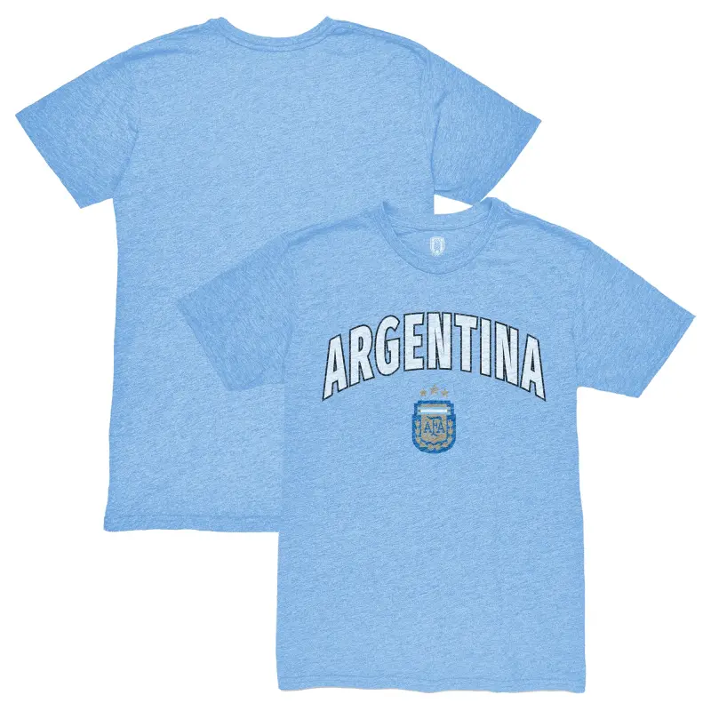 US Football Jerseys Argentina National Team 1863FC Retro Wordmark Tri-Blend T-Shirt – Light Blue– Official NFL Jerseys & Sportswear