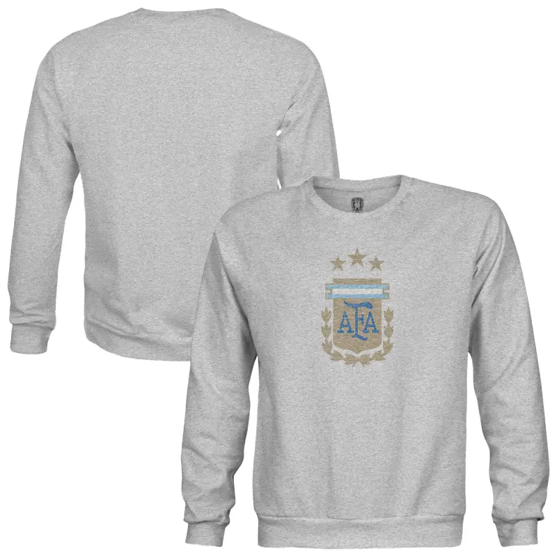 US Football Jerseys Argentina National Team 1863FC Youth Pullover Crewneck Sweatshirt – Heather Gray– Official NFL Jerseys & Sportswear