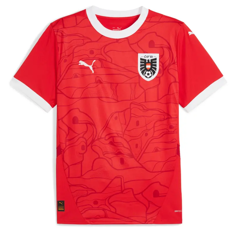 US Football Jerseys Austria National Team Puma 2024 Home Replica Jersey – Red– Official NFL Jerseys & Sportswear