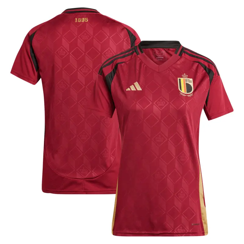 US Football Jerseys Belgium National Team adidas Women’s 2024 Home Replica Jersey – Burgundy– Official NFL Jerseys & Sportswear