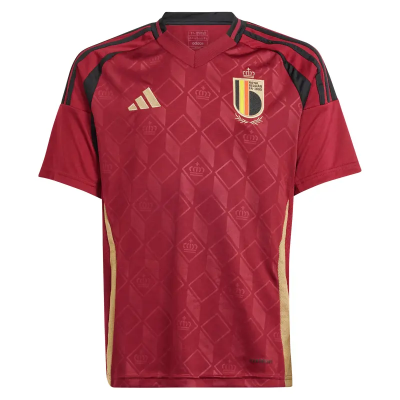 US Football Jerseys Belgium National Team adidas Youth 2024 Home Replica Jersey – Burgundy– Official NFL Jerseys & Sportswear
