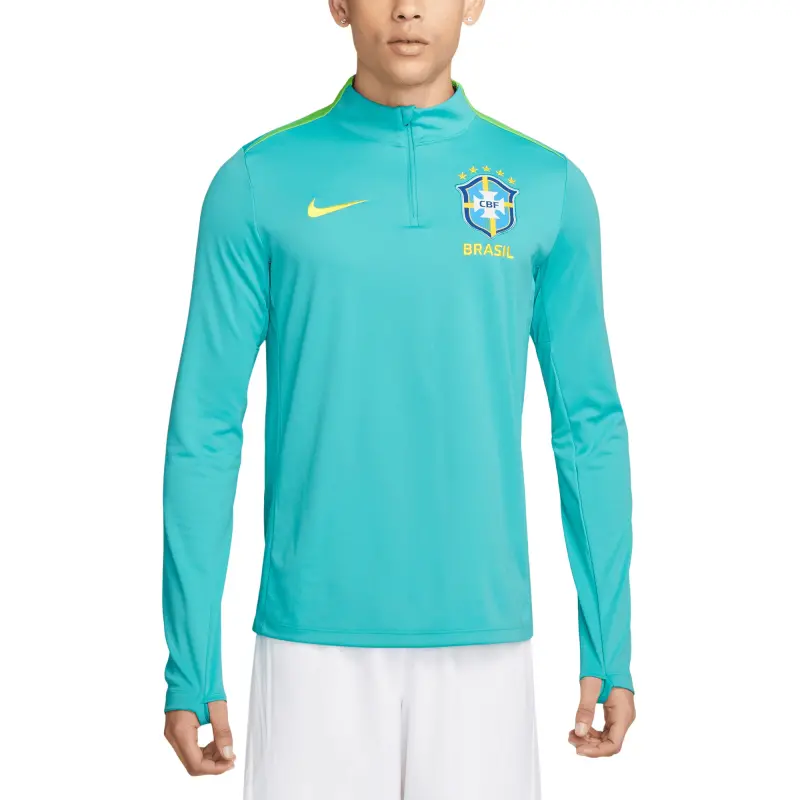 US Football Jerseys Brazil National Team Nike 2024 Academy Pro Drill Performance Quarter-Zip Pullover Top – Blue– Official NFL Jerseys & Sportswear