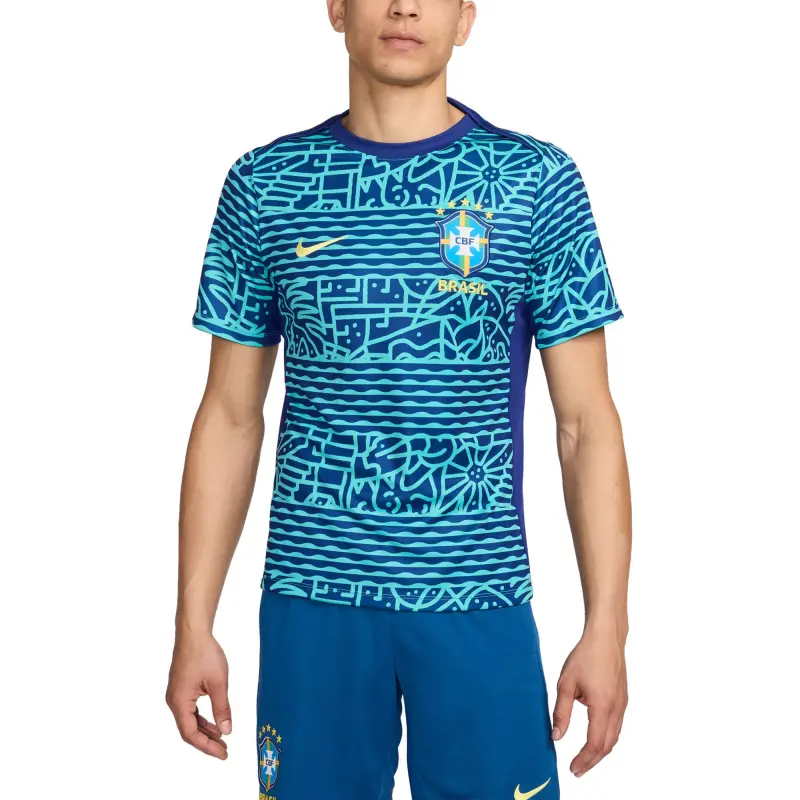 US Football Jerseys Brazil National Team Nike 2024 Academy Pro Pre-Match Top – Blue– Official NFL Jerseys & Sportswear