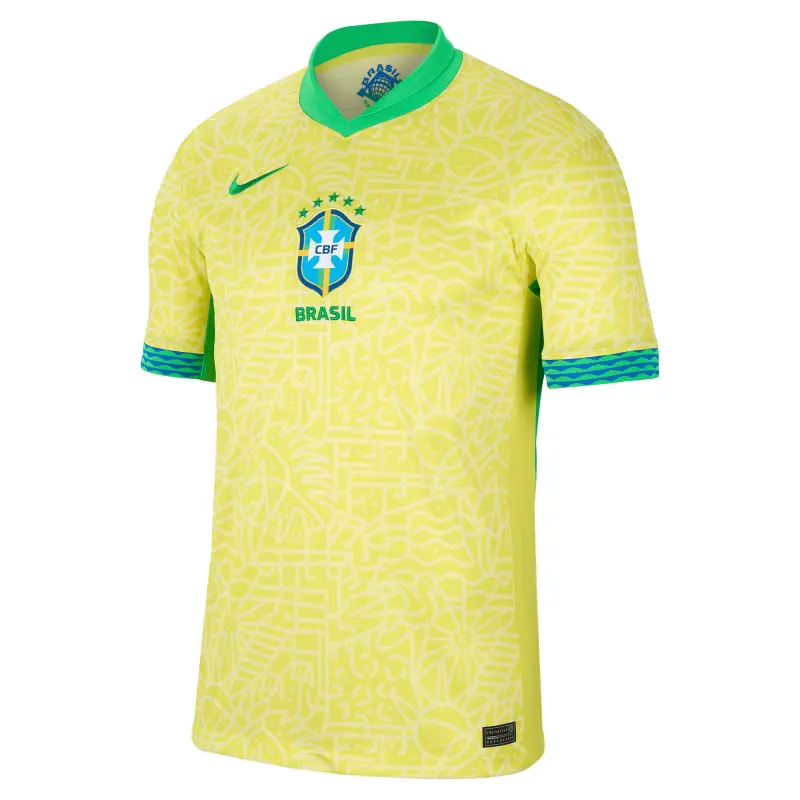 US Football Jerseys Brazil National Team Nike 2024 Home Stadium Replica Jersey – Yellow– Official NFL Jerseys & Sportswear