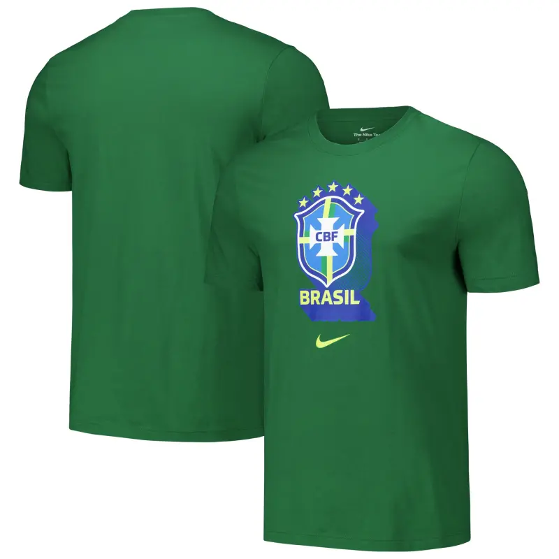 US Football Jerseys Brazil National Team Nike Crest Core T-Shirt – Green– Official NFL Jerseys & Sportswear