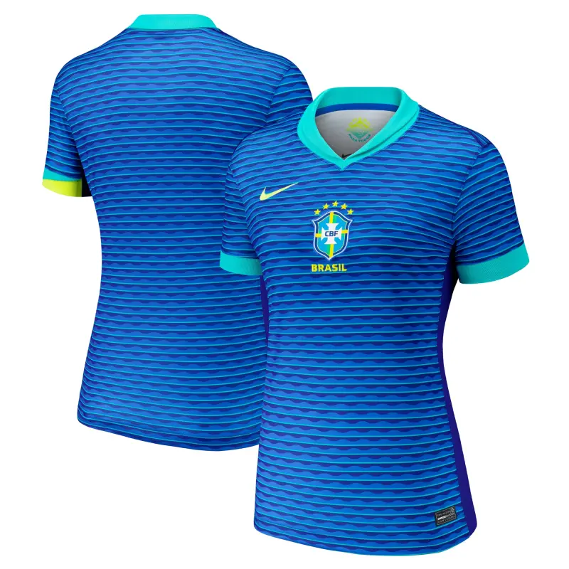 US Football Jerseys Brazil National Team Nike Women’s 2024 Away Stadium Replica Jersey – Blue– Official NFL Jerseys & Sportswear