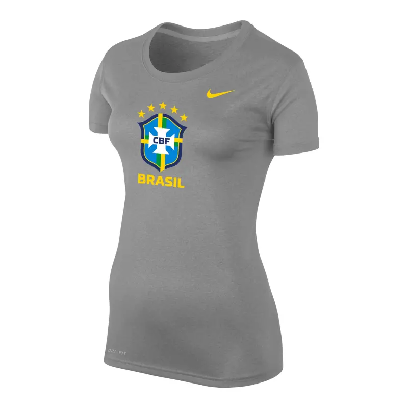 US Football Jerseys Brazil National Team Nike Women’s Legend Performance T-Shirt – Heather Gray– Official NFL Jerseys & Sportswear