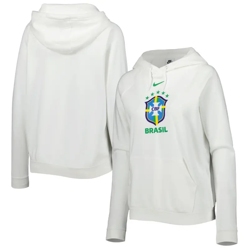 US Football Jerseys Brazil National Team Nike Women’s Varsity Raglan Tri-Blend Pullover Hoodie – White– Official NFL Jerseys & Sportswear