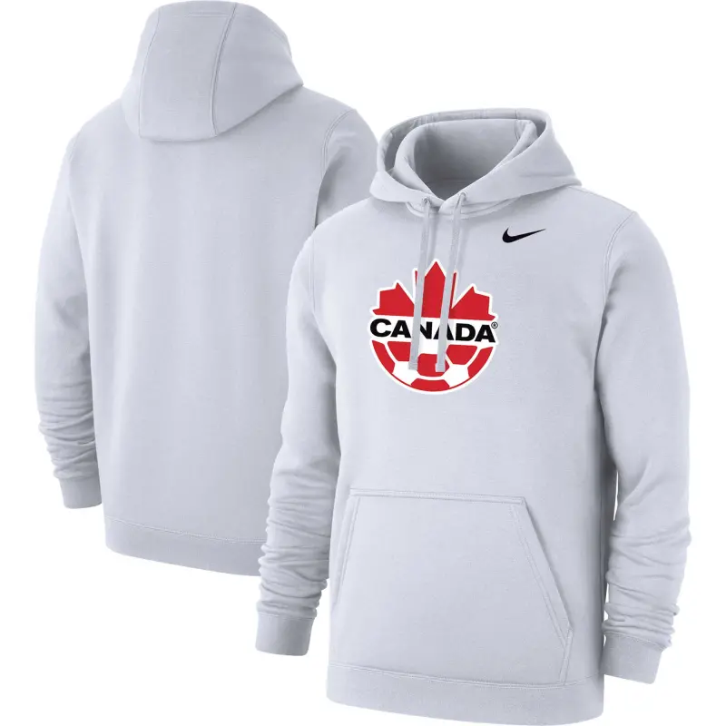 US Football Jerseys Canada Soccer Nike Club Primary Pullover Hoodie – White– Official NFL Jerseys & Sportswear