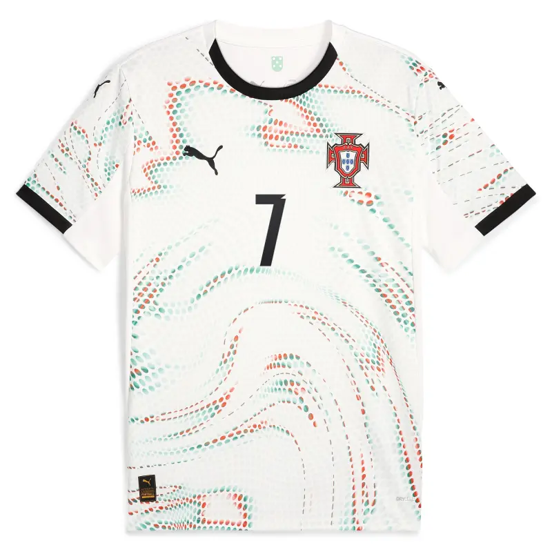 US Football Jerseys Cristiano Ronaldo Portugal National Team Puma 2025 Away Replica Jersey – White– Official NFL Jerseys & Sportswear