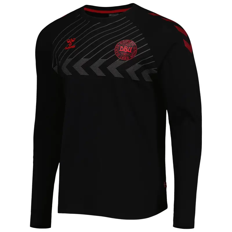 US Football Jerseys Denmark National Team Fan Raglan Long Sleeve T-Shirt – Black– Official NFL Jerseys & Sportswear