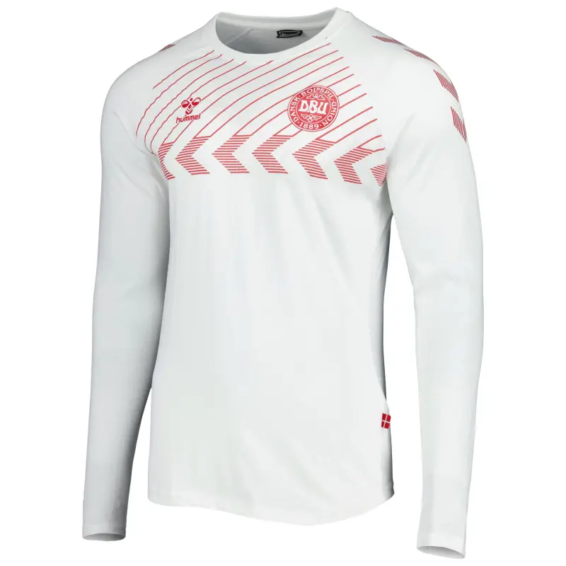 US Football Jerseys Denmark National Team Fan Raglan Long Sleeve T-Shirt – White– Official NFL Jerseys & Sportswear