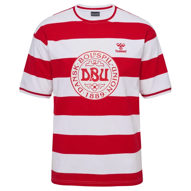 US Football Jerseys Denmark National Team Striped T-Shirt – Red– Official NFL Jerseys & Sportswear