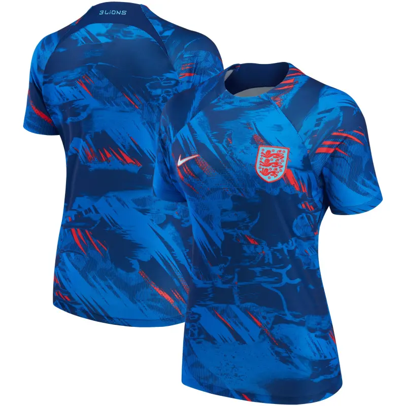 US Football Jerseys England National Team Nike Women’s 2022 Pre-Match Top Blue– Official NFL Jerseys & Sportswear