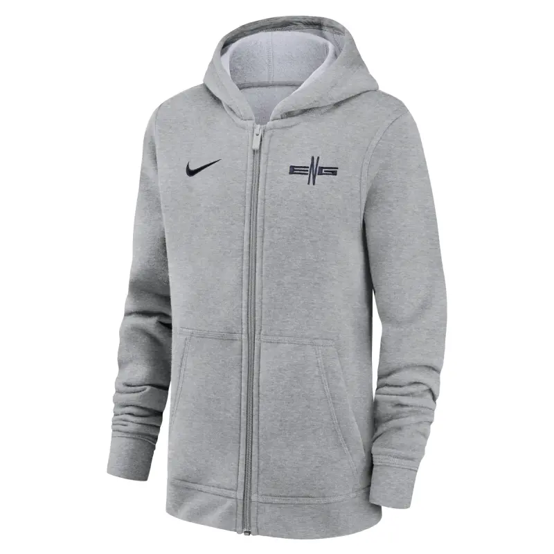 US Football Jerseys England National Team Nike Youth Logo Club Full-Zip Hoodie – Gray– Official NFL Jerseys & Sportswear