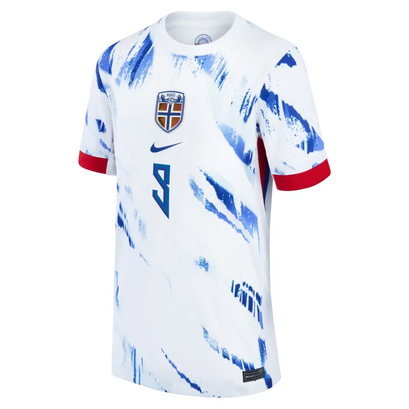 US Football Jerseys Erling Haaland Norway National Team Nike Youth 2024 Away Replica Jersey – White– Official NFL Jerseys & Sportswear