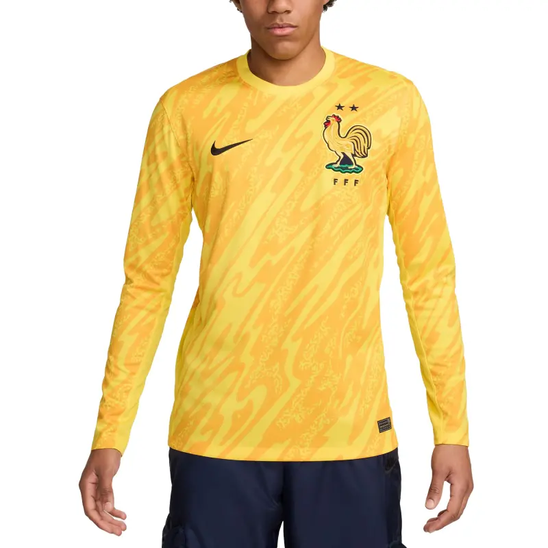US Football Jerseys France National Team Nike 2024 Goalkeeper Replica Stadium Long Sleeve Jersey – Yellow– Official NFL Jerseys & Sportswear