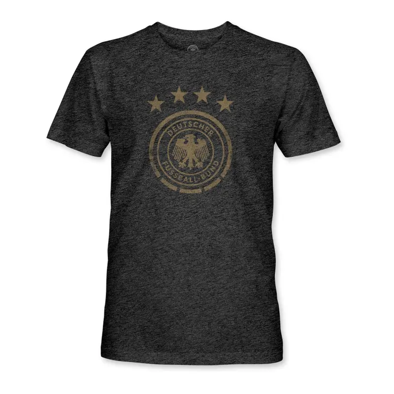 US Football Jerseys Germany National Team 1863FC Mono Badge Vintage Tri-Blend T-Shirt – Heather Black– Official NFL Jerseys & Sportswear