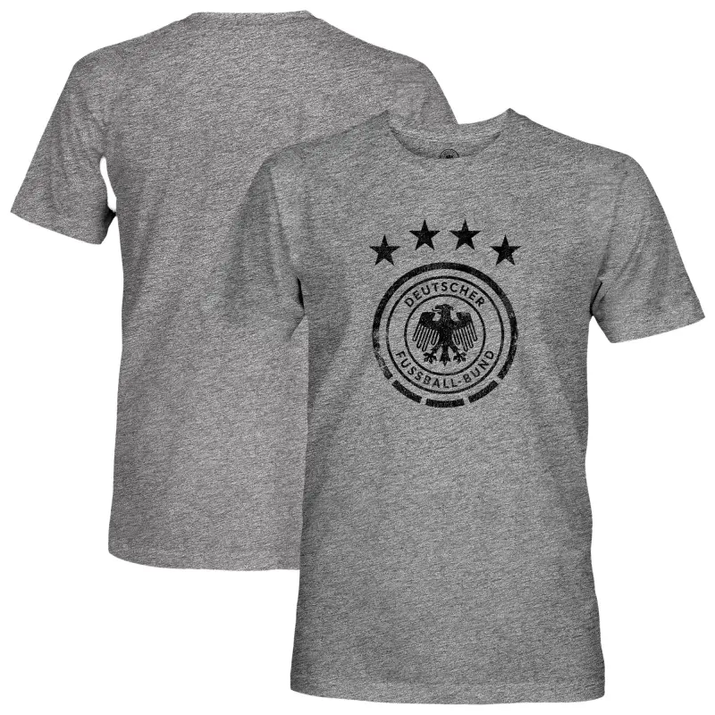US Football Jerseys Germany National Team 1863FC Mono Badge Vintage Tri-Blend T-Shirt – Heather Gray– Official NFL Jerseys & Sportswear