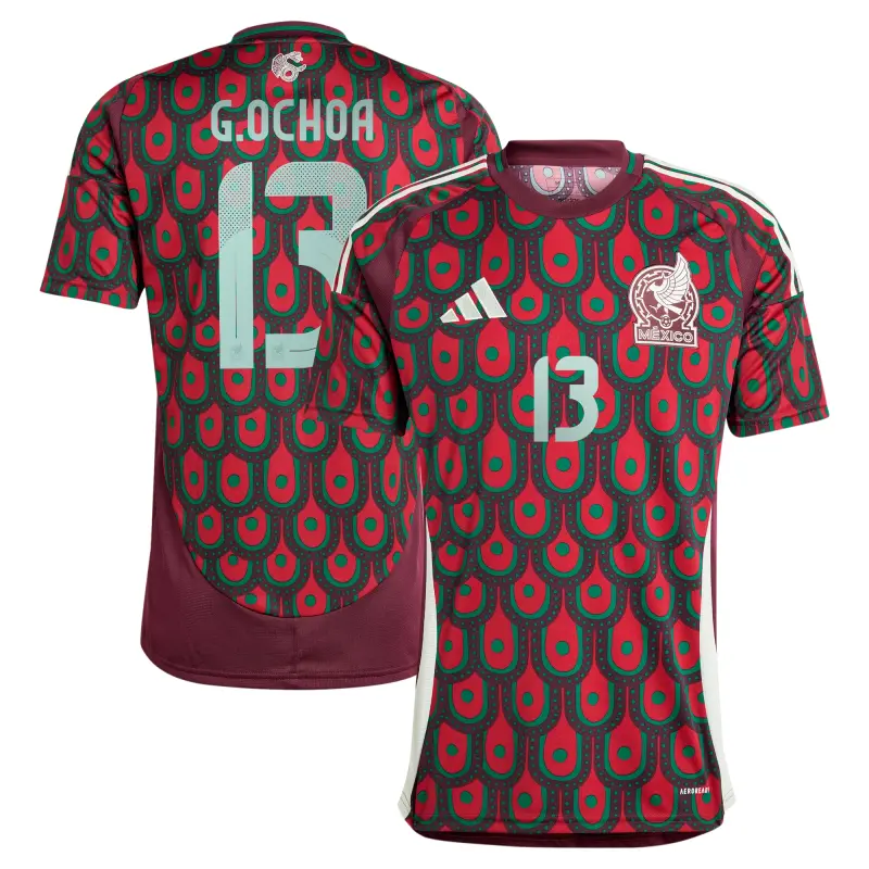 US Football Jerseys Guillermo Ochoa Mexico National Team adidas 2024 Home Replica Player Jersey – Burgundy– Official NFL Jerseys & Sportswear