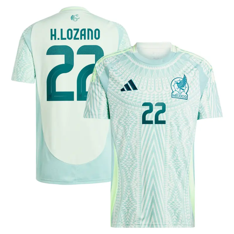 US Football Jerseys Hirving Lozano Mexico National Team adidas 2024 Away Replica Player Jersey – Green– Official NFL Jerseys & Sportswear