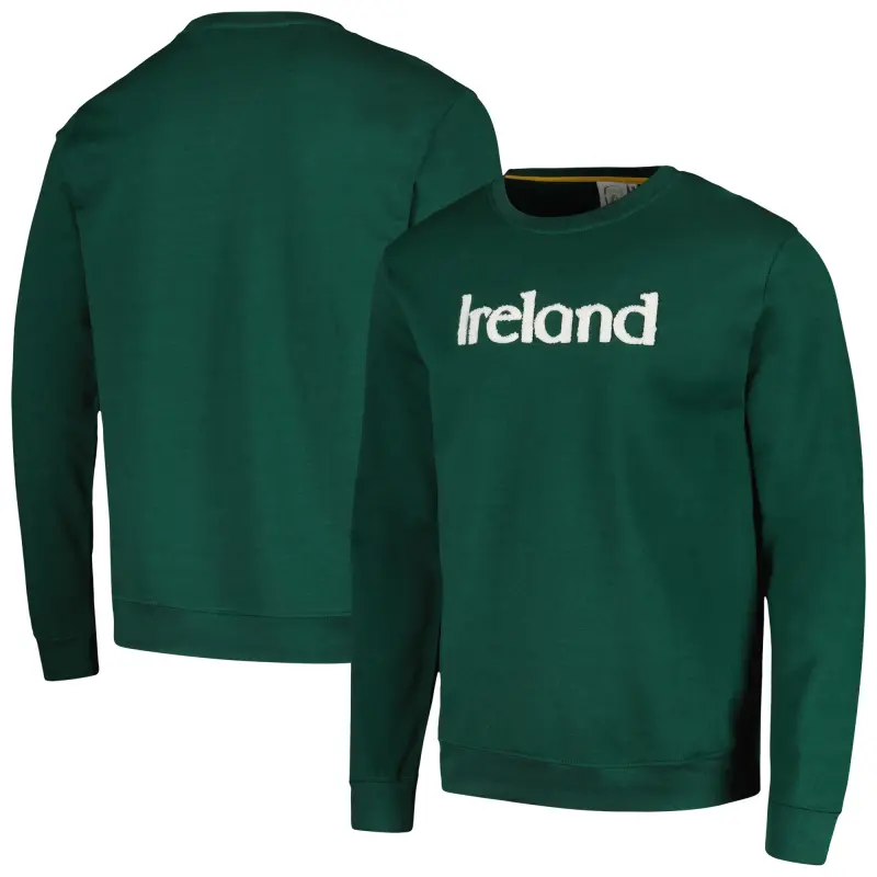 US Football Jerseys Ireland National Team Simplicity Leisure Raglan Pullover Sweatshirt – Green– Official NFL Jerseys & Sportswear