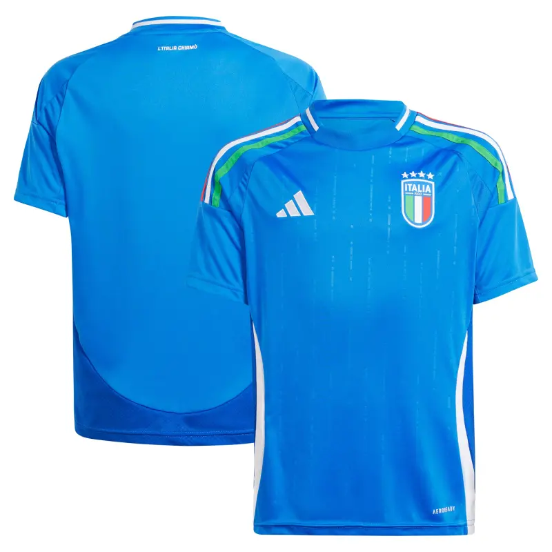 US Football Jerseys Italy National Team adidas Youth 2024 Home Replica Jersey – Blue– Official NFL Jerseys & Sportswear