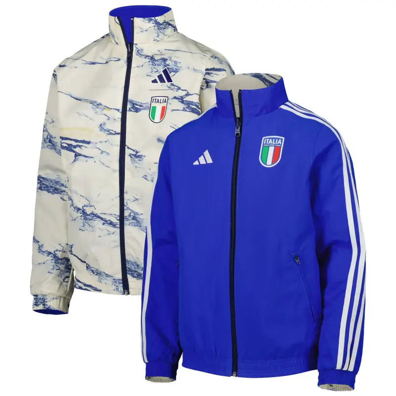 US Football Jerseys Italy National Team adidas Youth Team Anthem Reversible Full-Zip Jacket – Blue– Official NFL Jerseys & Sportswear