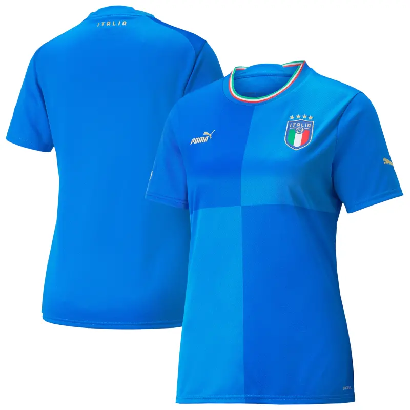 US Football Jerseys Italy National Team Puma Women’s 2022/23 Home Replica Blank Jersey – Blue– Official NFL Jerseys & Sportswear
