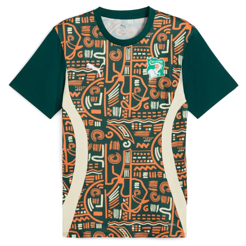 US Football Jerseys Ivory Coast National Team Puma 2025 Pre-Match Jersey – Green– Official NFL Jerseys & Sportswear