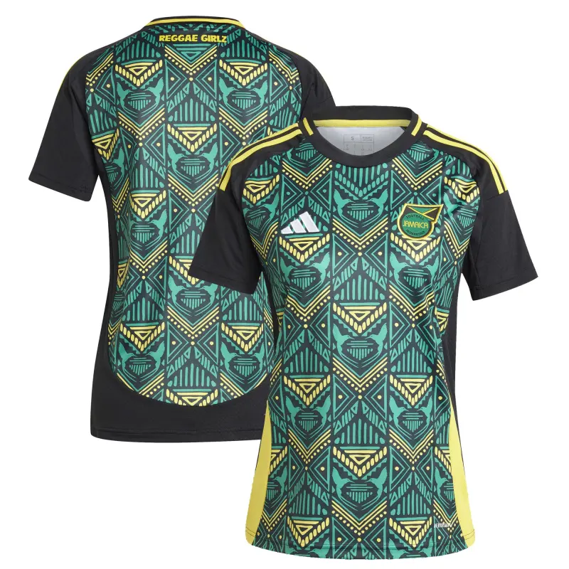 US Football Jerseys Jamaica National Team adidas Women’s 2024 Away Replica Jersey – Black– Official NFL Jerseys & Sportswear