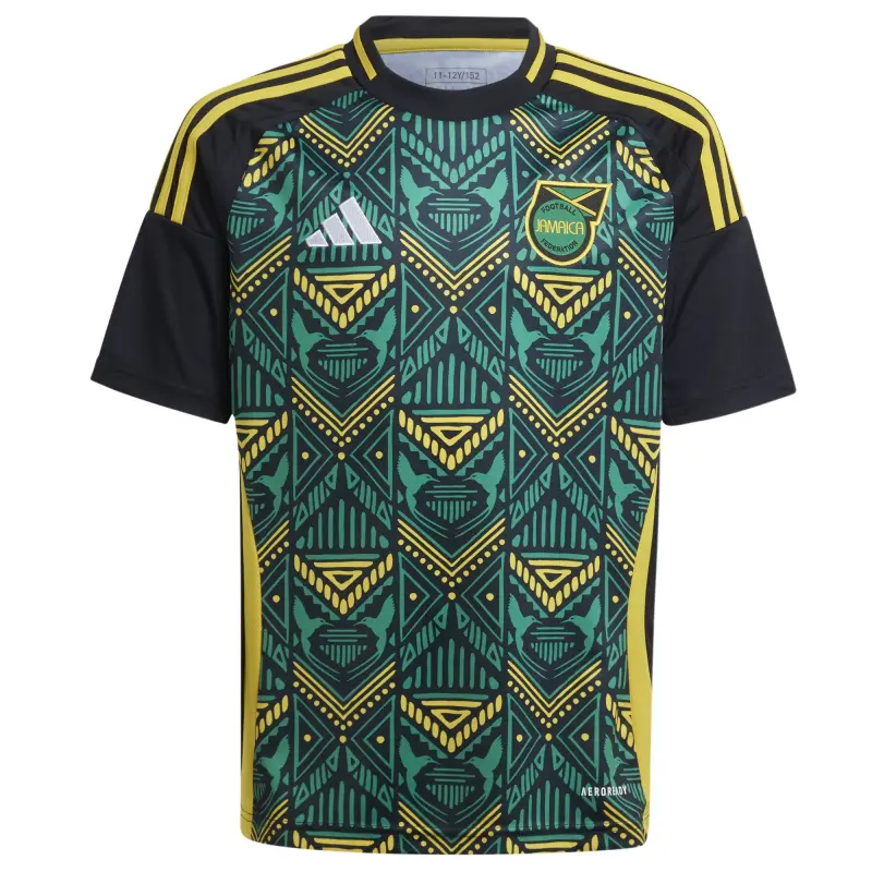US Football Jerseys Jamaica National Team adidas Youth 2024 Away Replica Jersey – Black– Official NFL Jerseys & Sportswear