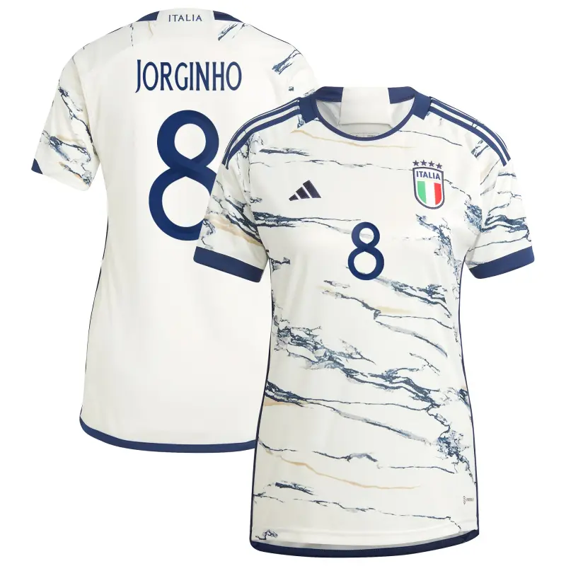 US Football Jerseys Jorginho Italy National Team adidas Women’s 2023 Away Replica Jersey – White– Official NFL Jerseys & Sportswear