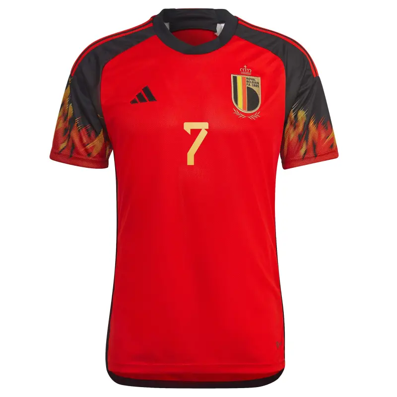 US Football Jerseys Kevin De Bruyne Belgium National Team adidas 2022/23 Home Replica Jersey – Red– Official NFL Jerseys & Sportswear