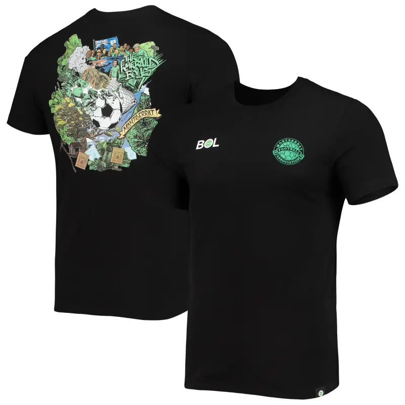 US Football Jerseys Montserrat National Team Volcano T-Shirt – Black– Official NFL Jerseys & Sportswear