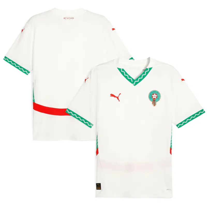 US Football Jerseys Morocco National Team Puma 2025 Away Replica Jersey – White– Official NFL Jerseys & Sportswear