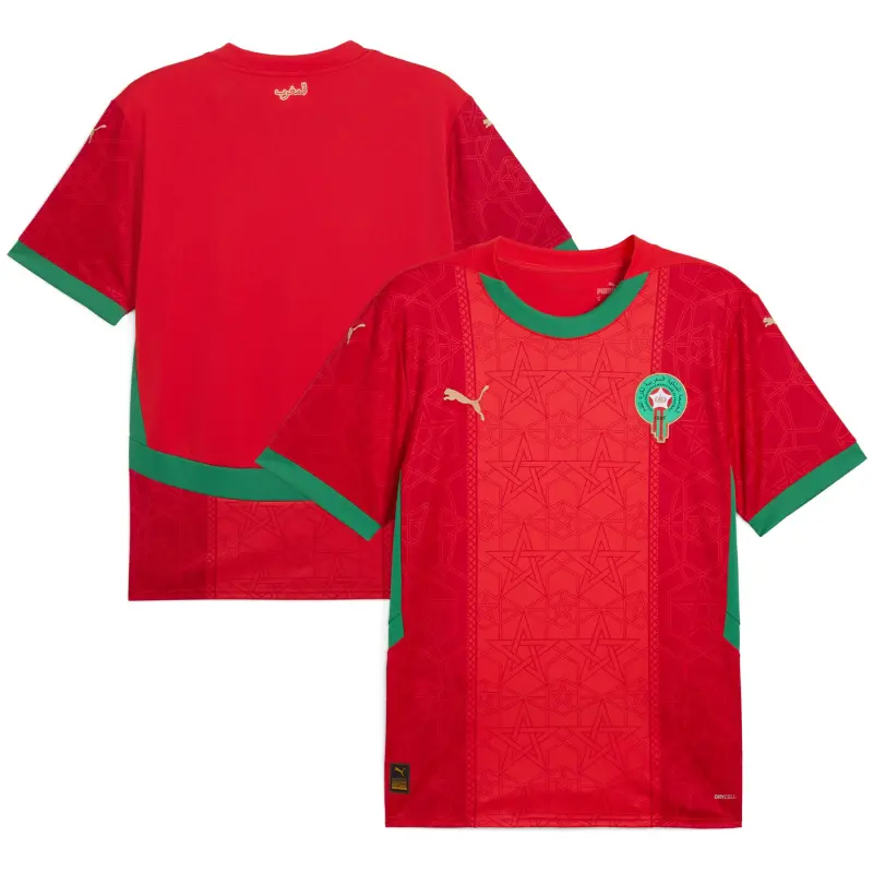 US Football Jerseys Morocco National Team Puma 2025 Home Replica Jersey – Red– Official NFL Jerseys & Sportswear