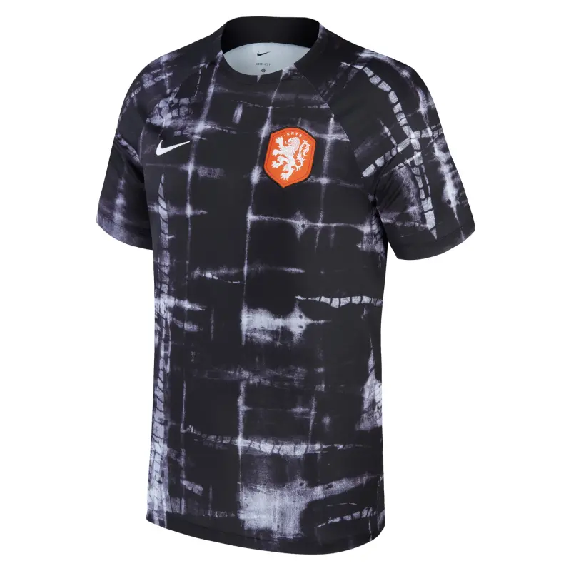 US Football Jerseys Netherlands National Team Nike 2022/23 Pre-Match Top – Black– Official NFL Jerseys & Sportswear